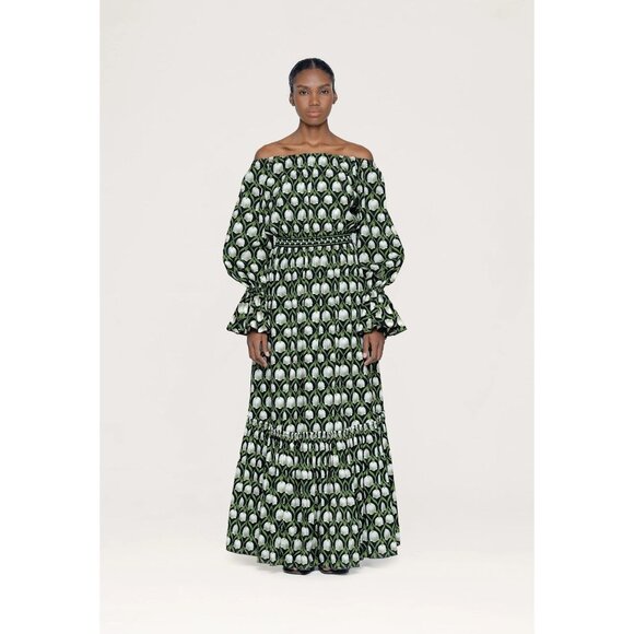 Agua by Agua Bendita Almendra Perla Maxi Dress Small NWT $910 - Picture 2 of 16